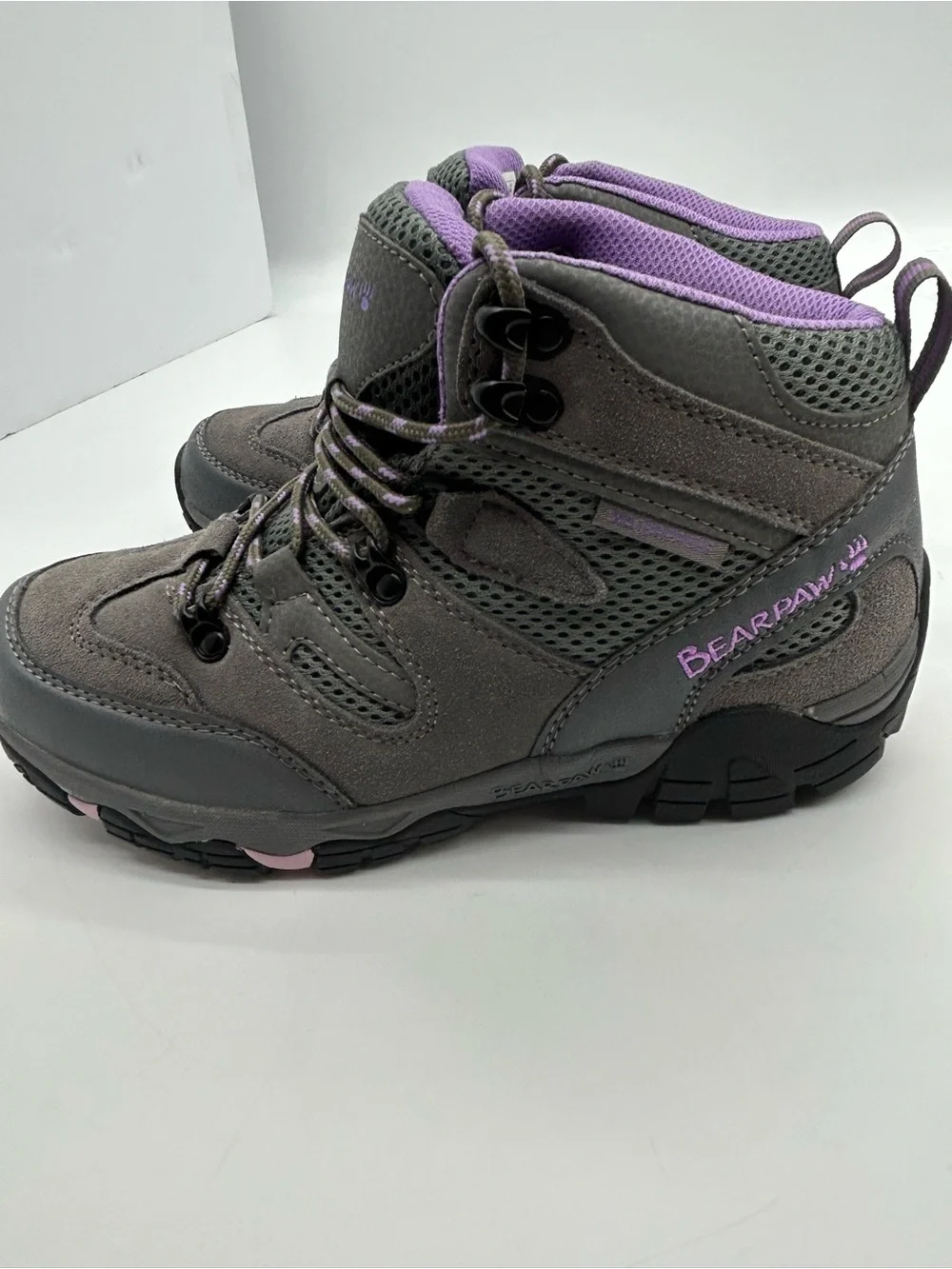 Bearpaw Women's Corsica Waterproof Grey Suede Hiking Boots size 7.5 NWOT